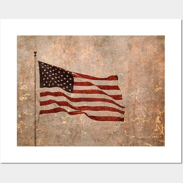 US flag 2 Wall Art by Seasonmeover